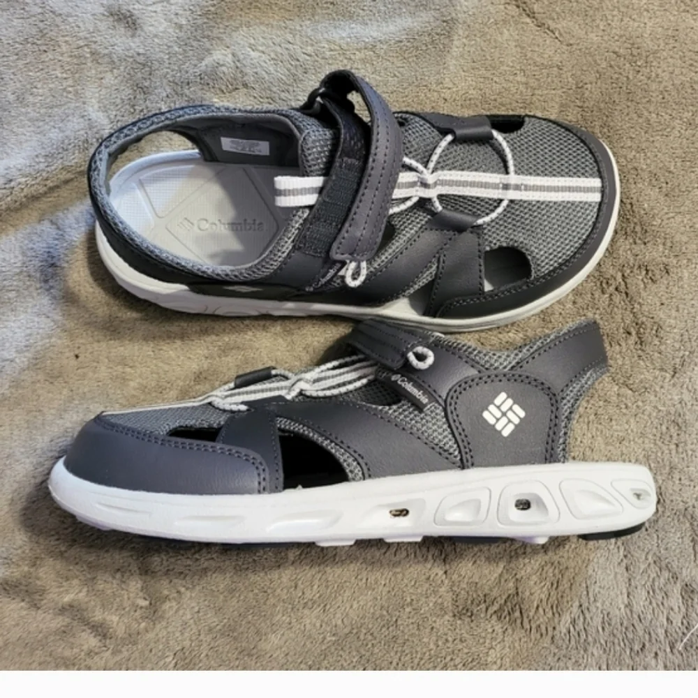 Columbia Water Resistant Sandals Shoes 6Y/Womens 8 Techsun Wave Gray Ice NWT NIB